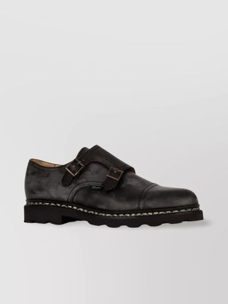 Paraboot lace-up shoes with round toe and buckle detailing
