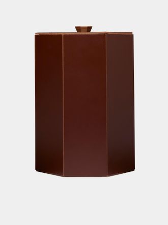 Rabitti 1969 Coste Leather Wastepaper Bin