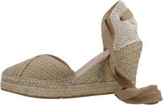 Macarena Denis 16 Wedge - Dames - Sleehakken - Bruin - 37 EU - Katoen - Schoenen