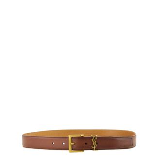 Saint Laurent Belts, male, Brown, Size: 100 CM Cassandre Vadim Belt
