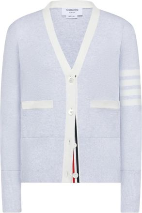 Thom Browne Cardigan Milano con dettaglio a 4 righe - Grigio