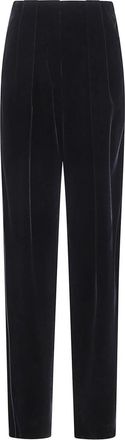 Giorgio Armani Velvet Wide-Leg Pants - Dames - Wijde Broeken - Zwart - M - Broeken
