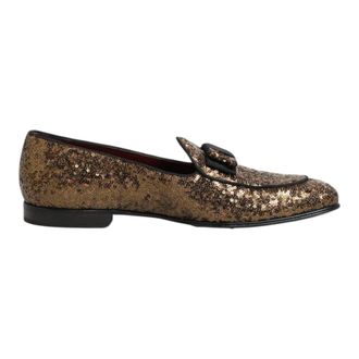 Dolce & Gabbana Loafers Dress - Heren - Loafers - Geel - 44 EU - Katoen - Schoenen