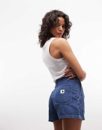 Carhartt Work in Progress Lova - Pantaloncini blu stone wash