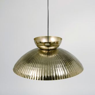 Maisons du monde L&aacute;mpara de techo con forma de c&uacute;pula de acero dorado