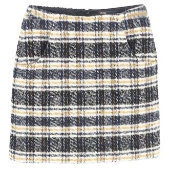 Maje Jolica Plaid Skirt in Multicolor Acrylic