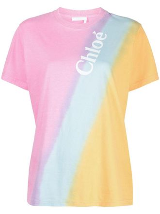 Chlo&eacute; T-shirt met logoprint - Roze