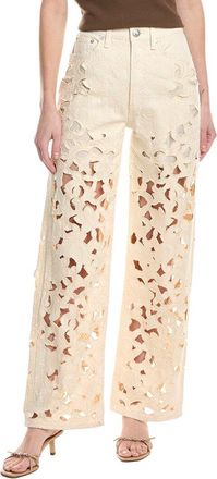 Rag & Bone Rag & Bone Logan Ecru Wide Leg Jean