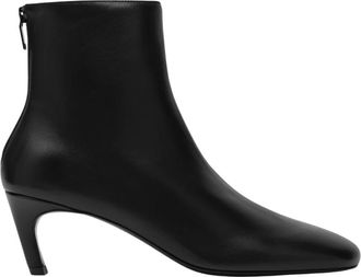 Toteme Schoenen, Dames, Zwart, 38 EU, Leer, Nappa Enkellaarsjes