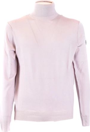 Peuterey Stijlvolle Gebreide Coltrui - Heren - Coltruien - Roze - S - Wol - Truien & Vesten