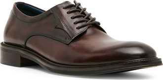 Steve Madden Buckner Leather Plain Toe Derby in Brown at Nordstrom, Size 10.5