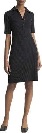 Vince Elbow Sleeve Polo Mini Dress