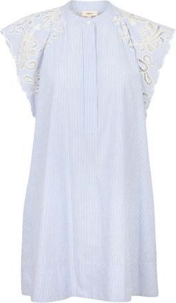 Suncoo Cidji Robe - Dames - Korte kleedjes - Blauw - XS - Katoen - Kleedjes