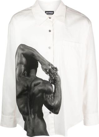 Honey Fucking Dijon x Robert Mapplethorpe photograph-print cotton shirt - men - Cotton - M - White