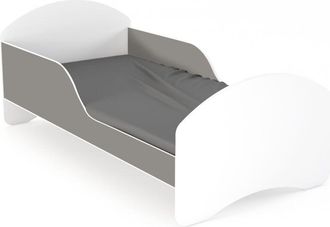 OEM Cama Infantil Leo2 140x70 Blanca Y Gris