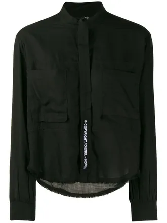 Diesel Shirt met gebreid detail - Zwart