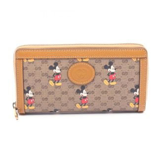 Gucci Beige Brown Multi-Color Gg Supreme Leather Long Wallet (Bi-Fold) (Pre-Owned)