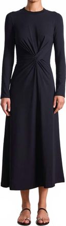 Apiece Apart Long Sleeve Volta Dress In Black