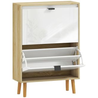HOMCOM Zapatero estrecho 60x24x91 cm blanco