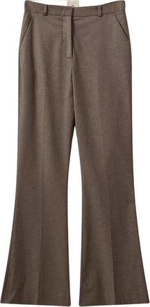 The Garment Flared Leg Tailored Pants - Dames - Wijde Broeken - Bruin - S - Polyester - Broeken