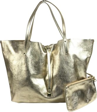 Tiffany & Co. Gold Leather Handbag Pouch Shoulder Bag Tote Bag (Pre-Owned)