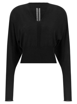 Rick Owens Black V-Cropped Top
