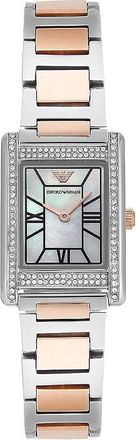 Emporio Armani Quartz Mother of Pearl Dial Two-Tone Ladies Watch AR11626