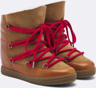 Isabel Marant Nowles shearling-lined leather snow boots