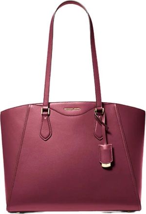 Michael Kors Taryn Large Leren Tote Bag - Dames - Shoppers - Roze - ONE Size - Leer - Tassen