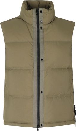 Stone Island Matt Ripstop Cordura Down Vest - Heren - Bodywarmers - Groen - L - Nylon - Jassen