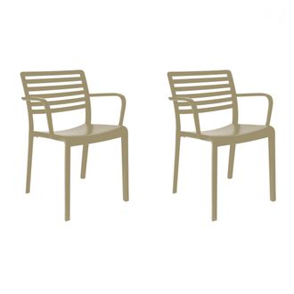 Resol Set 2 Sillas Con Brazos Interior, Exterior Arena Lama Resol