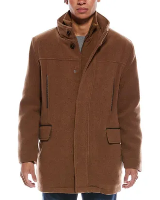 Cole Haan Wool-Blend Car Coat