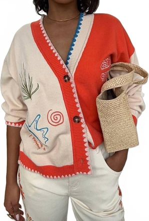 Never Fully Dressed Sol De Palma Calle Cardigan In Cream