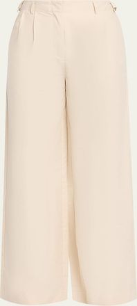 SIMKHAI Leroy Pleated Wide-Leg Pants