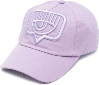 Chiara Ferragni Eyelike-motif baseball cap - women - Cotton - One Size - Purple