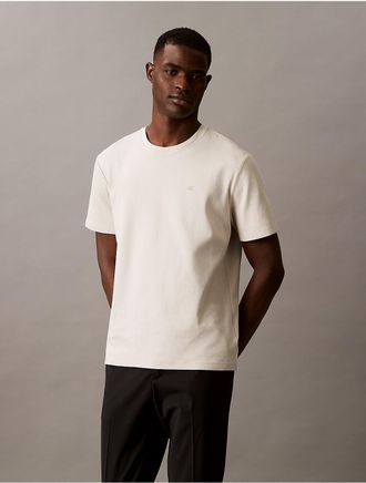Calvin Klein Mens Cotton Combed Rib Classic T-Shirt - White - 2XL
