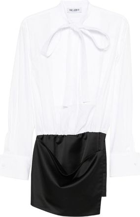 The Attico Black And White Combination Short Dress