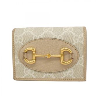 Gucci Beige Pvc Wallet (Bi-Fold) (Pre-Owned)