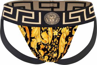 Versace Stretch Organic Jersey Barocco All Over New Logo Jockstrap