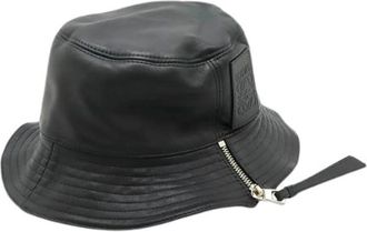 Loewe Pre-owned Fisheman HAT - Heren - Vintage Accessoires - Zwart - ONE Size - Leer - Vintage