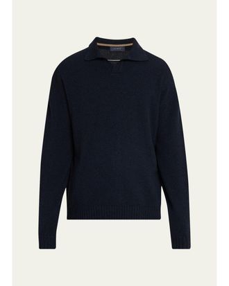 Sease Mens Coarsehair Cashmere Polo Shirt