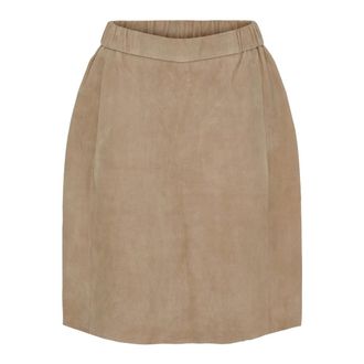 BTF-CPH Btfcph - Korte Su&egrave;de Rok - Dames - Rokken - Beige - Maat: XL Su&egrave;de