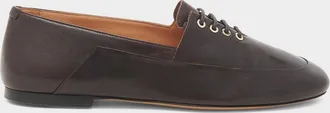Jil Sander Elyss Leather Lace-Up Loafers