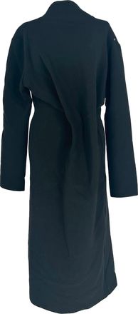 Max Mara Sportmax Longsleeve Drape Midi Dress in Black Polyester