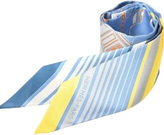 Herm&egrave;s Pre-owned Scarves, female, Multicolor, Size: ONE SIZE Pre-owned Twilly Scarf Muffler