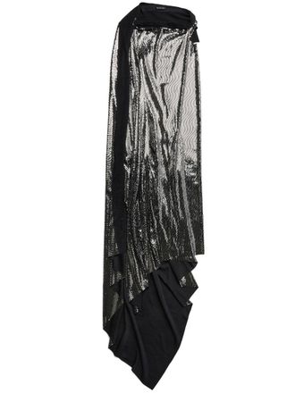 Balenciaga Womens Metallic Effect Midi Dress