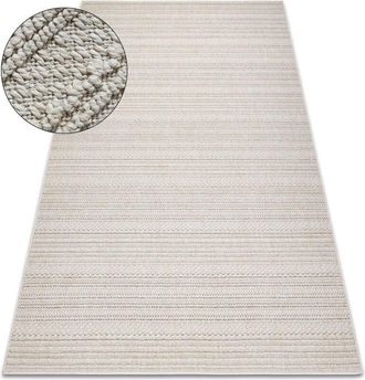 RugsX Rugsx - Carpet jersey 19233 cream - Lines, structural, loop boho beige 120x170 cm