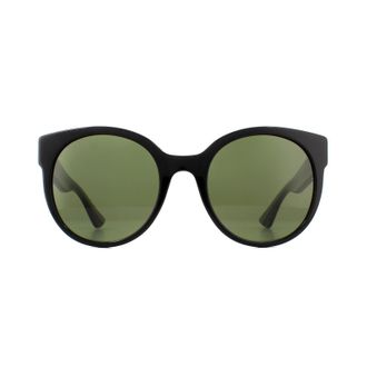 Gucci Zonnebril GG0035S 002 Zwart, Groen Glitter En Rood Groen