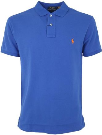 Polo Ralph Lauren Knit Polo Shirt met Korte Mouwen - Heren - Polos - Blauw - M - Katoen - Tops