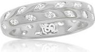 Suzy Levian Cubic Zirconia Leaf Band Ring in White at Nordstrom Rack, Size 8.5